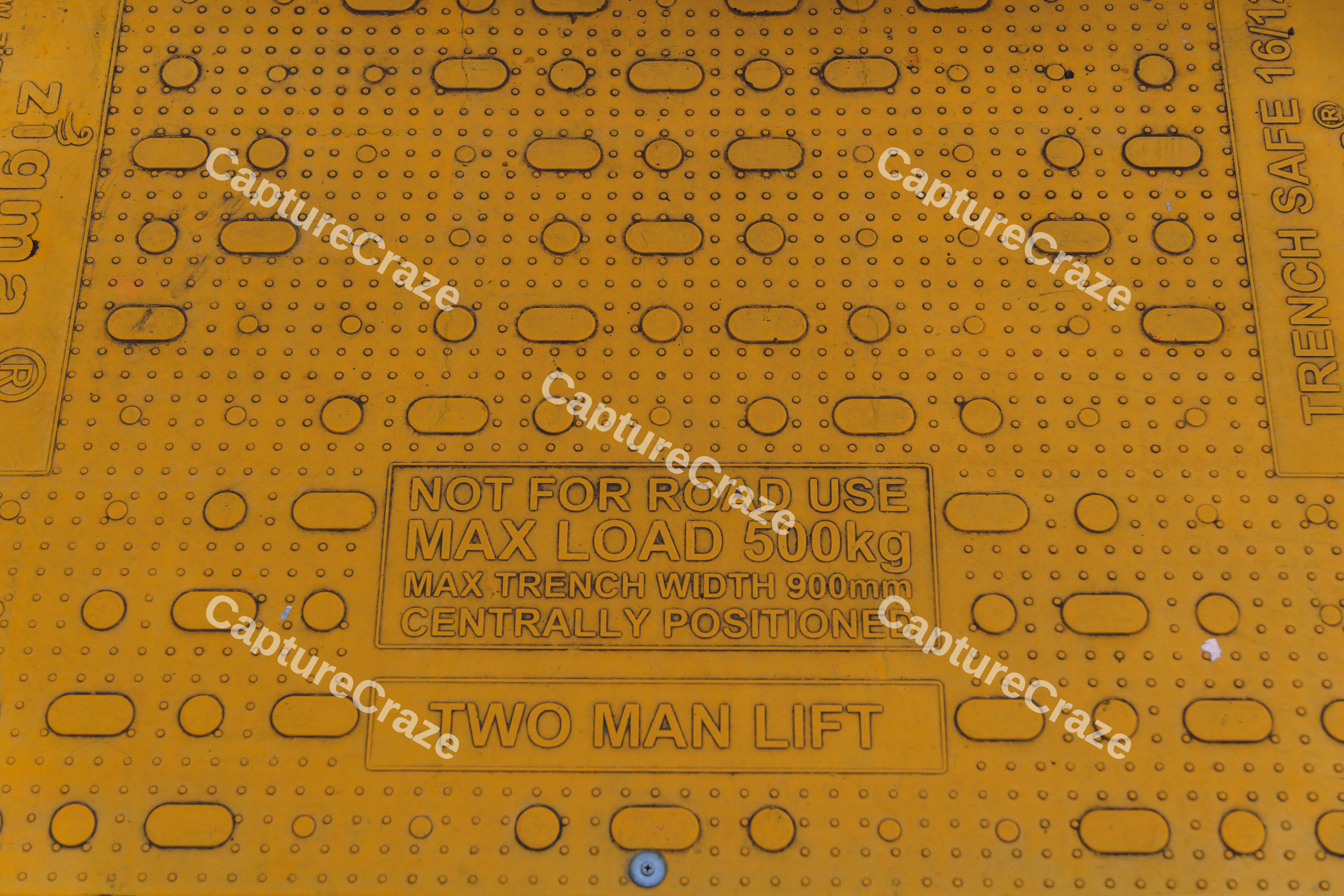Safety Grid On The Pavement